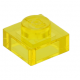 LEGO lapos elem 1x1, átlátszó sárga (3024)